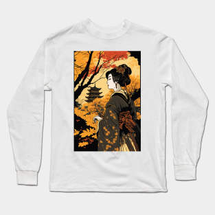 Geisha in Park Long Sleeve T-Shirt